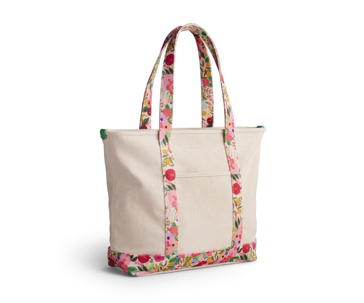 Garden Party Canvas Carry All - The Preppy Bunny