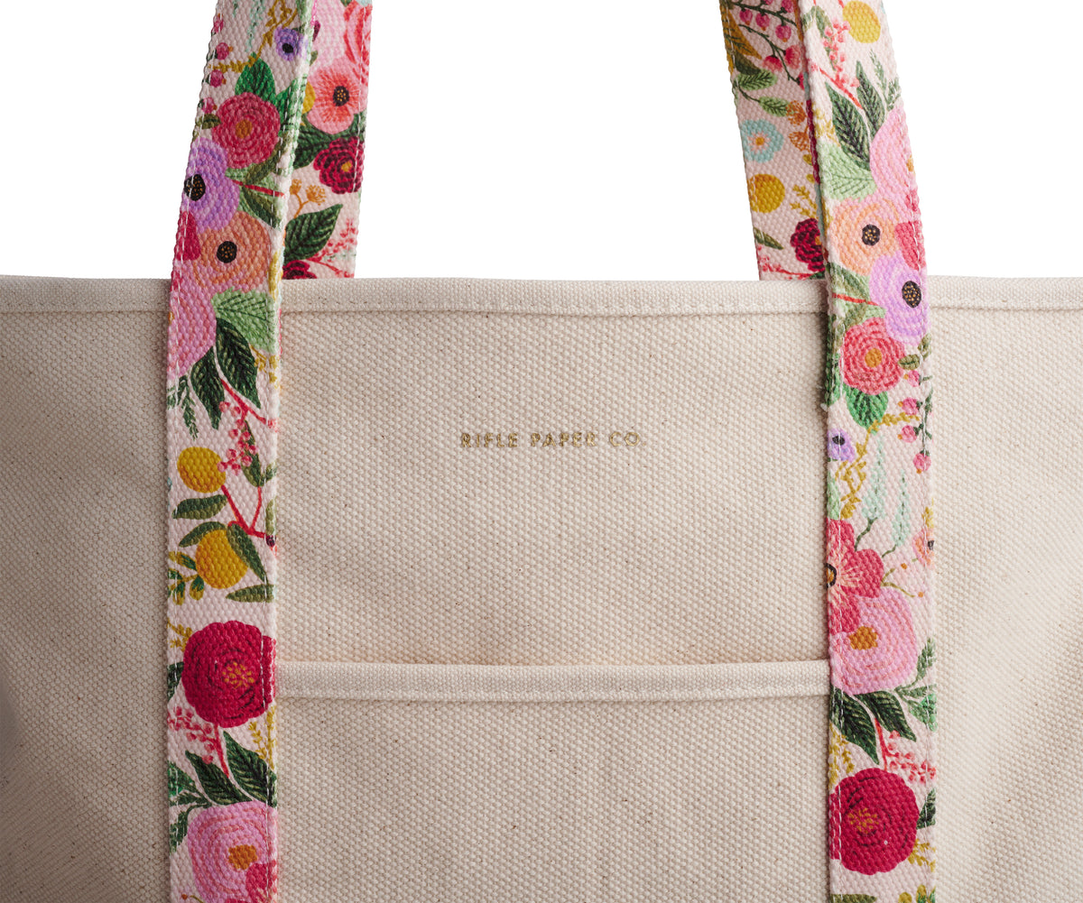 Garden Party Canvas Carry All - The Preppy Bunny