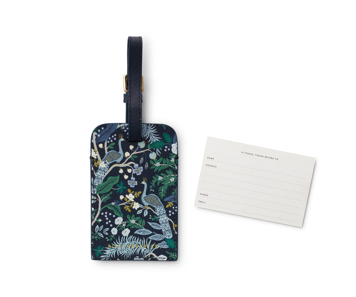 Peacock Luggage Tag - The Preppy Bunny