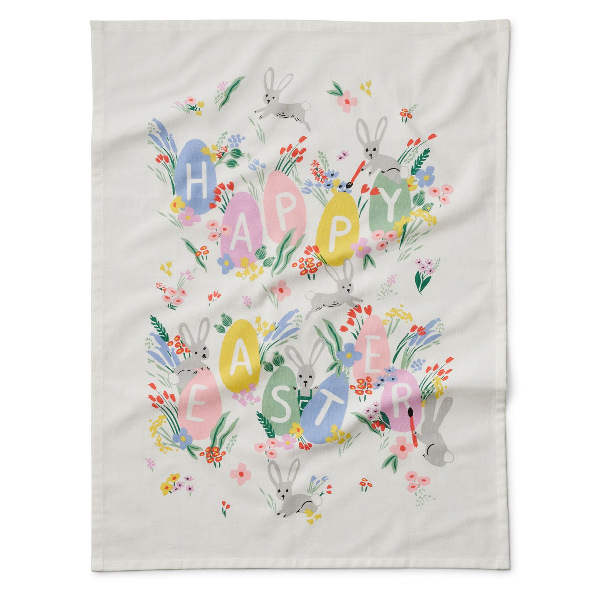 Happy Easter Tea Towel - The Preppy Bunny