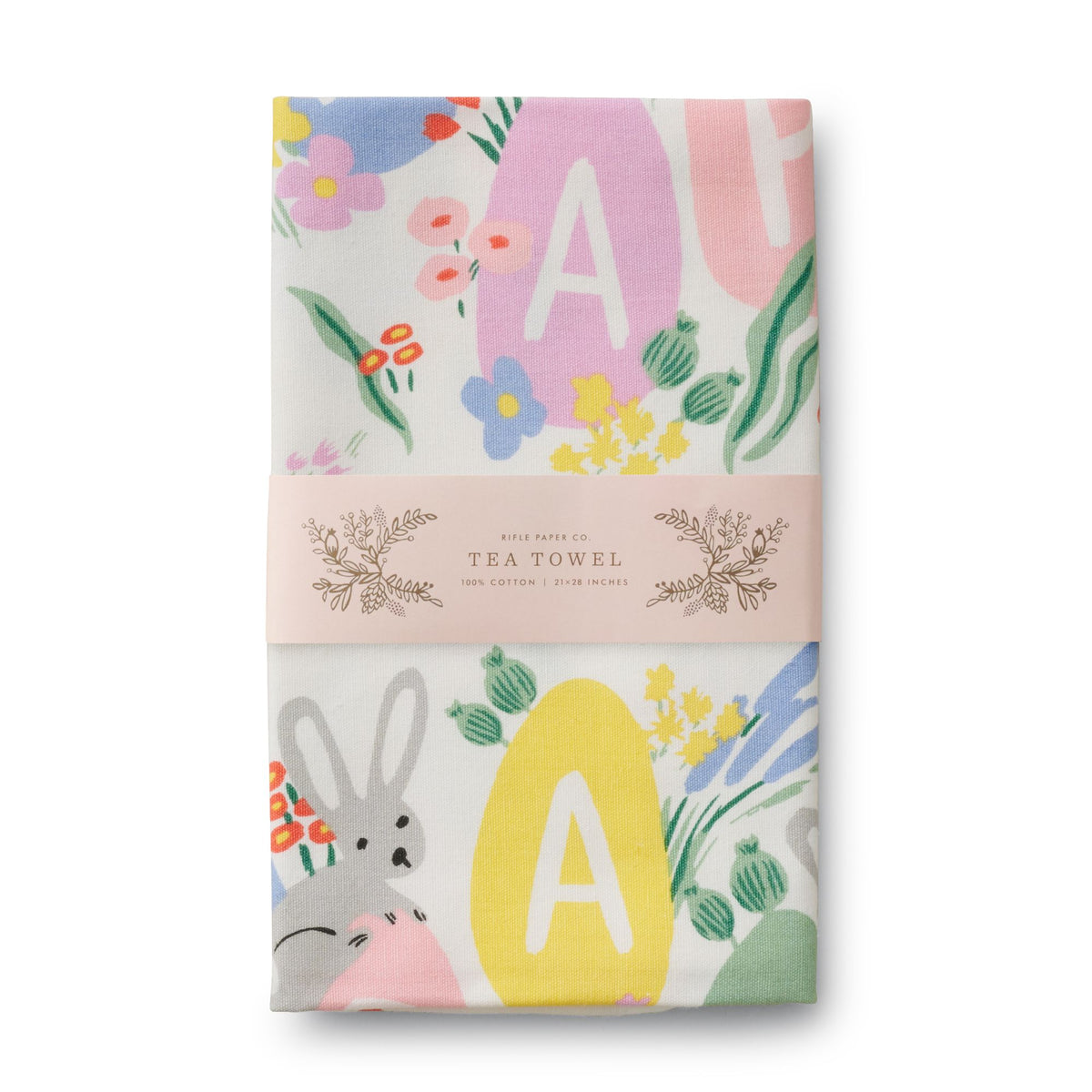 Happy Easter Tea Towel - The Preppy Bunny