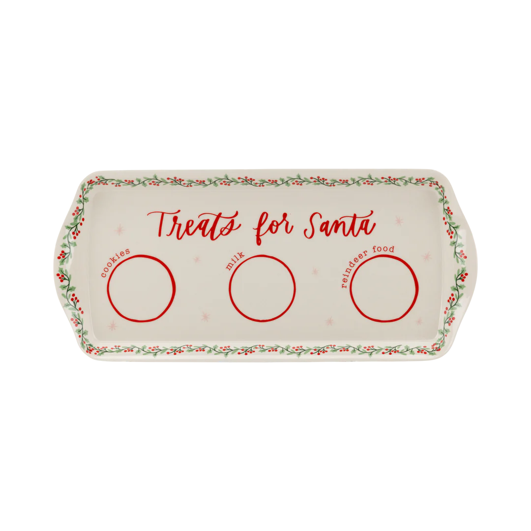 Treats for Santa Bamboo Cookie Tray - The Preppy Bunny