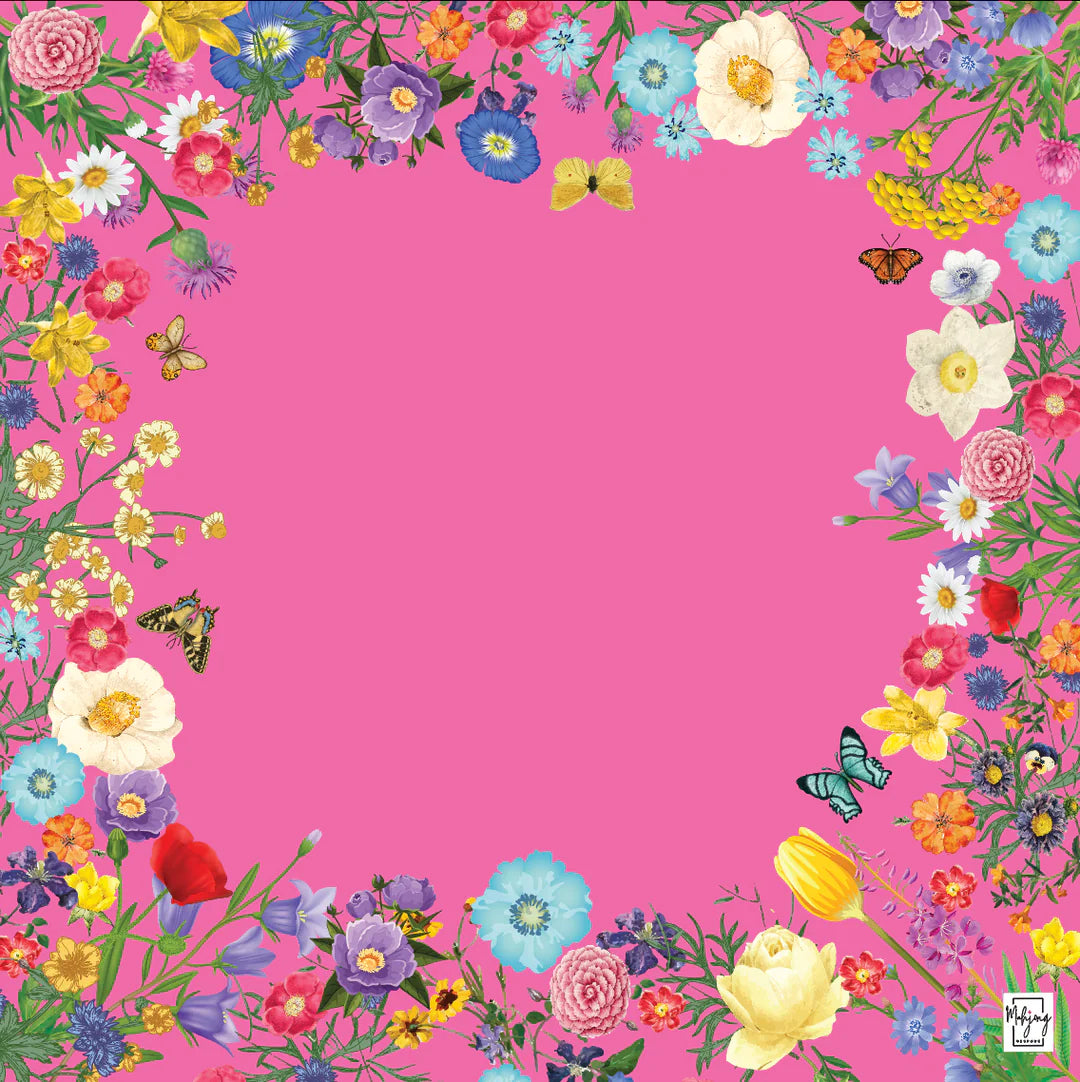 Turn Up the Pink Garden Mahjong Mat - The Preppy Bunny