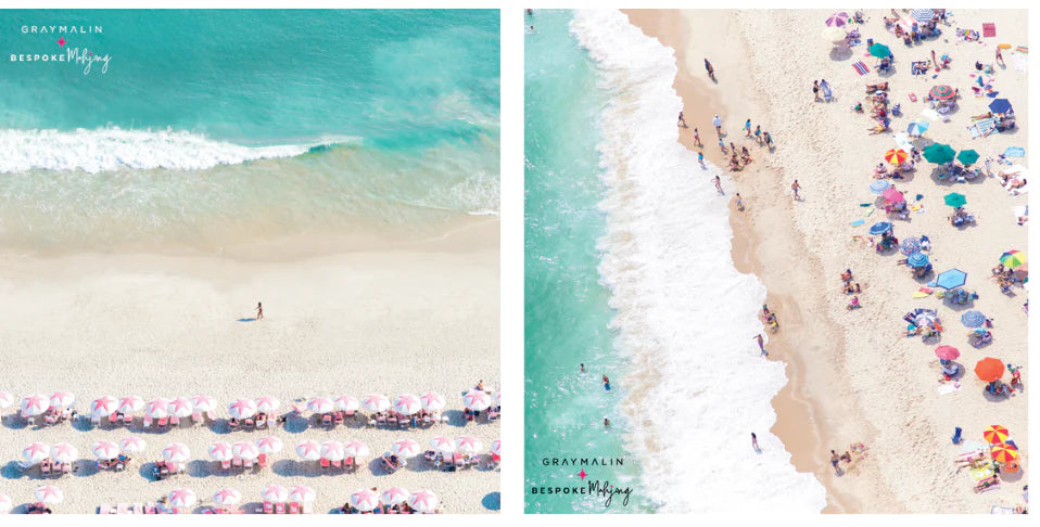Bespoke X Gray Malin DOUBLE-SIDED MAT | Double the Fun/Gray Malin Beach Club Mat - The Preppy Bunny
