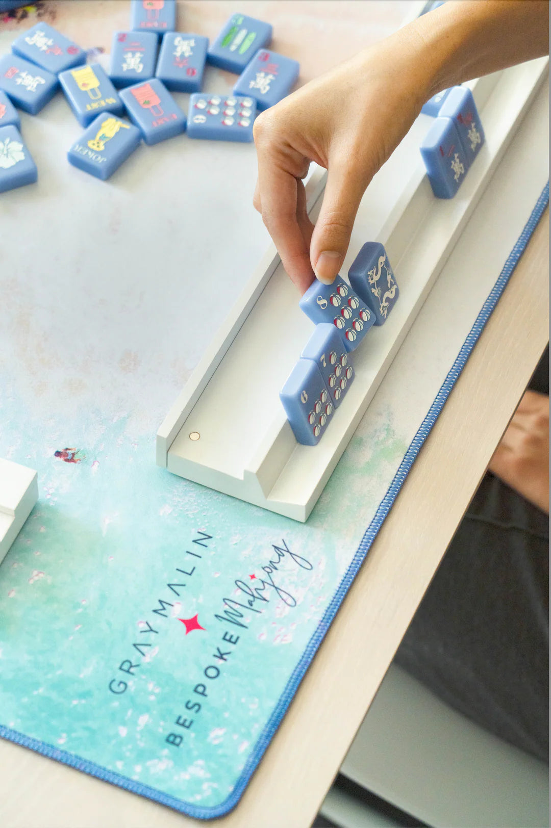 Bespoke X Gray Malin Beach Club Mahjong Tiles - Cabana Blue - The Preppy Bunny