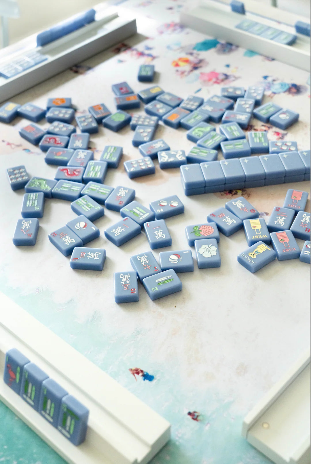 Bespoke X Gray Malin Beach Club Mahjong Tiles - Cabana Blue - The Preppy Bunny