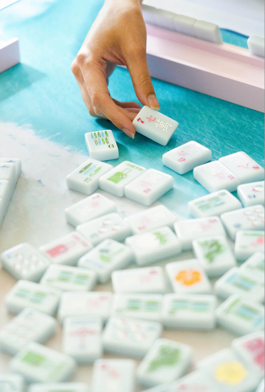 Bespoke X Gray Malin Beach Club Mahjong Tiles - Ocean Blue - The Preppy Bunny