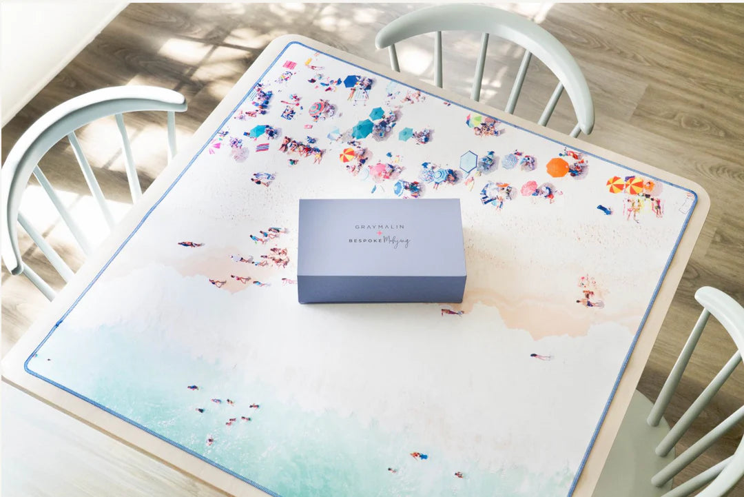Bespoke X Gray Malin DOUBLE-SIDED MAT | Double the Fun/Gray Malin Beach Club Mat - The Preppy Bunny
