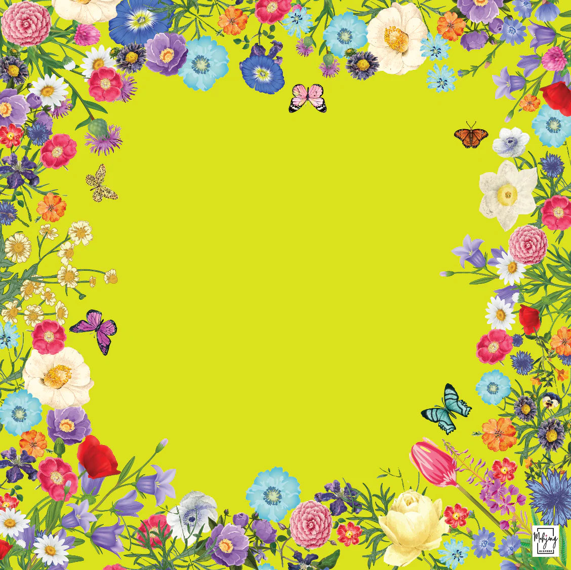 Chartreuse Garden Mahjong Mat - The Preppy Bunny