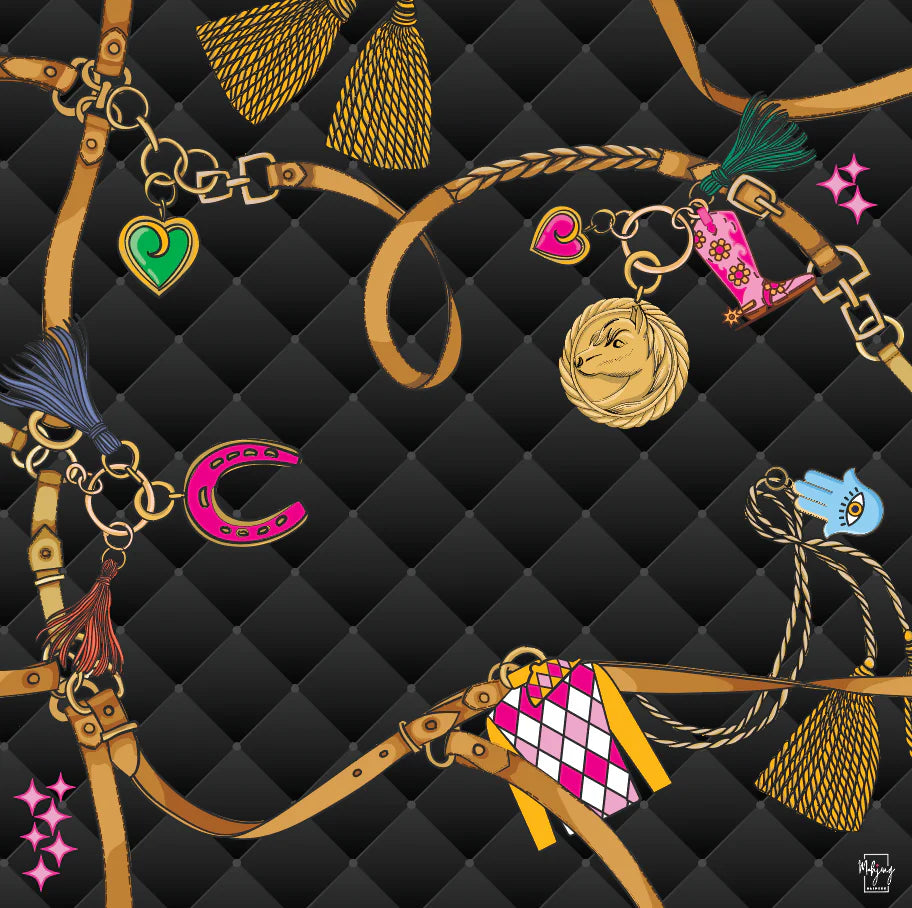 Year of the Horse Double Sided Mahjong Mat in the Pleated Version - The Preppy Bunny