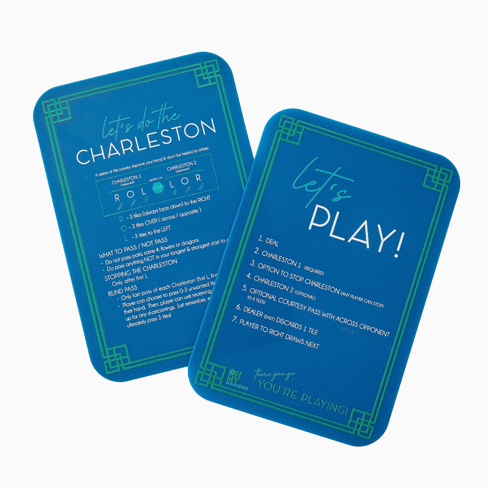 Blue Mahjong Shufflers - The Preppy Bunny