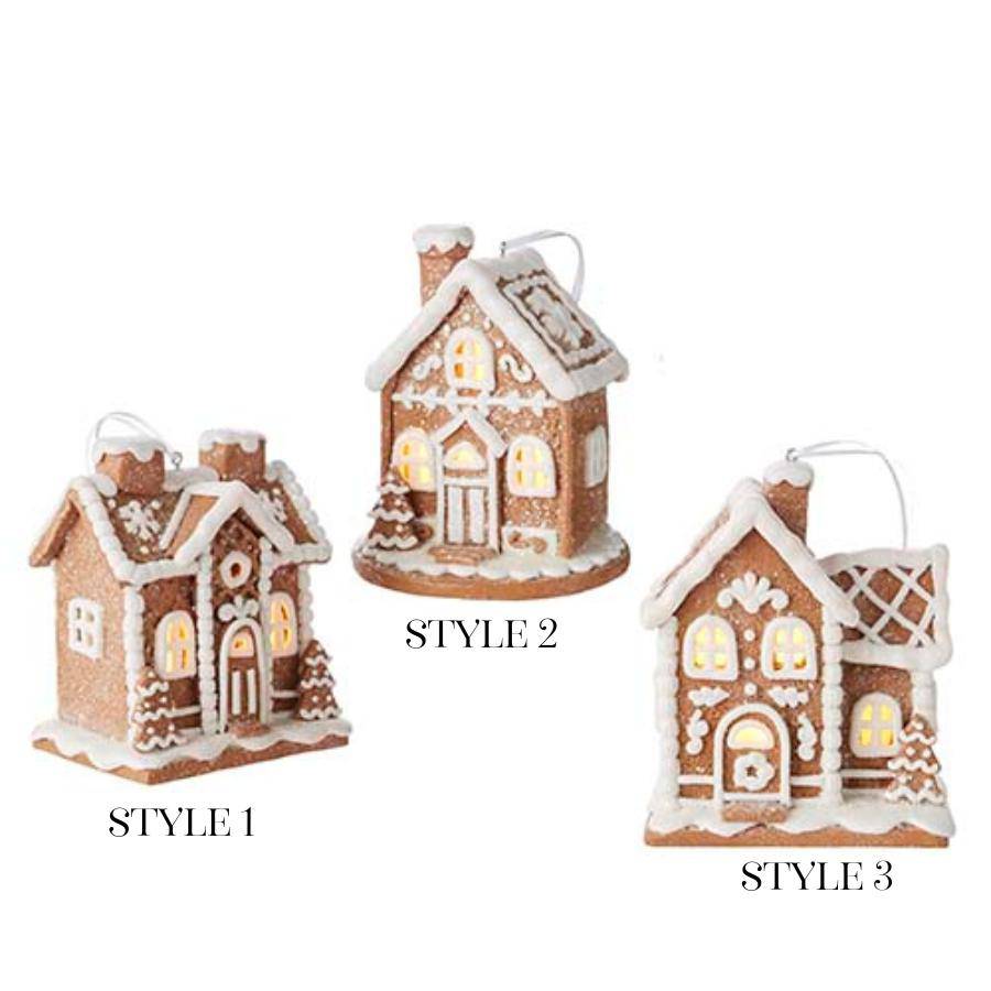 Lighted Gingerbread House Ornament - The Preppy Bunny