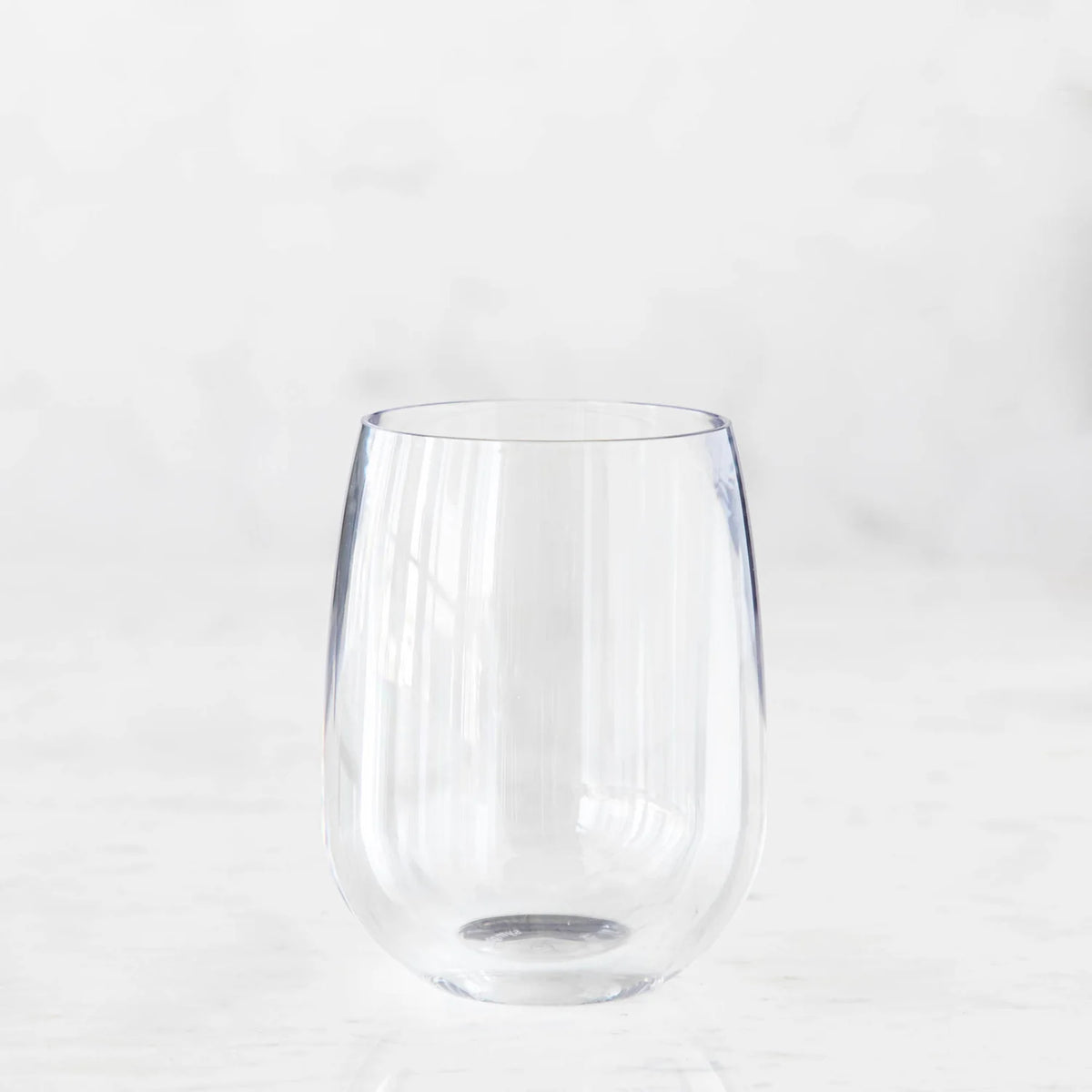 Clear Stemless Wine Glass - The Preppy Bunny