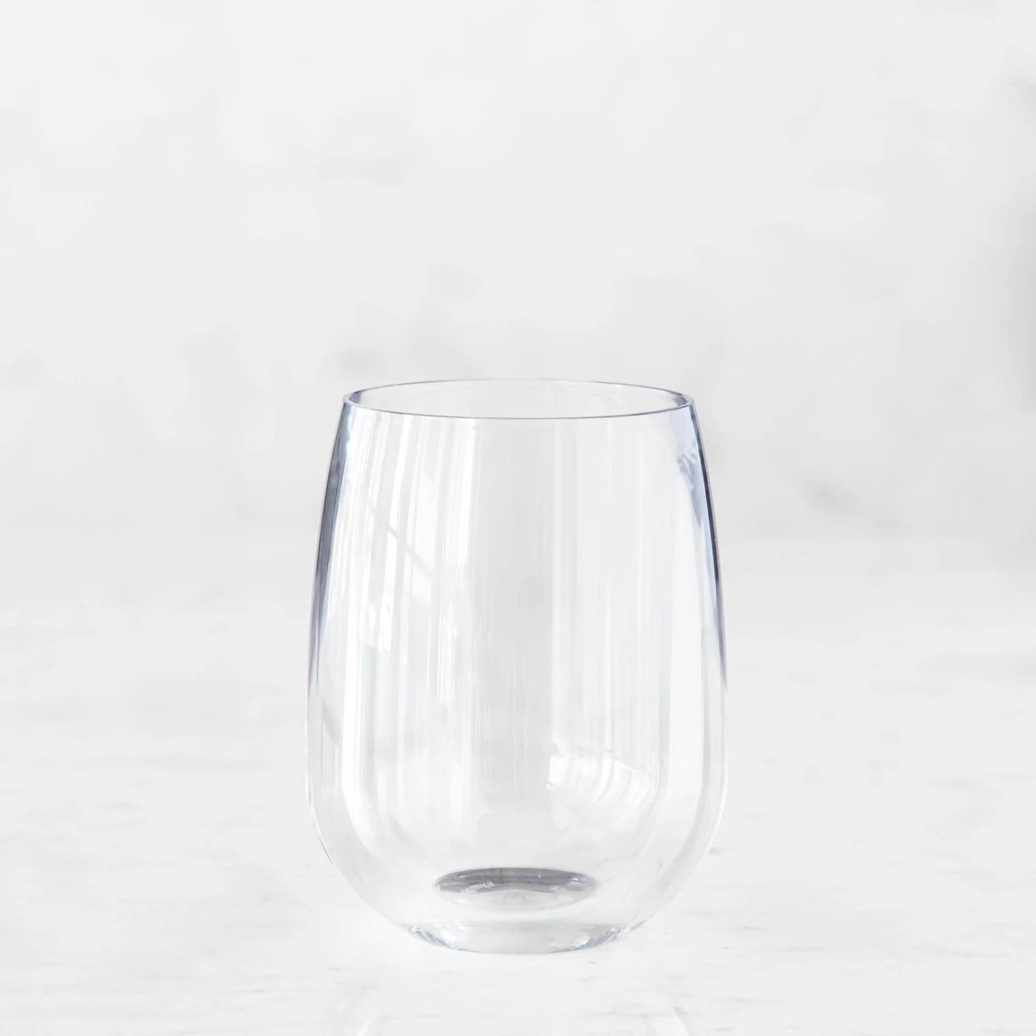 Clear Stemless Wine Glass - The Preppy Bunny