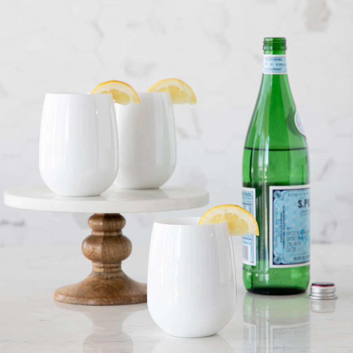 White Stemless Wine Glass - The Preppy Bunny