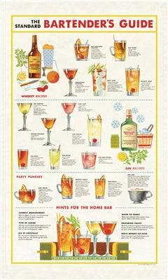 Vintage Bartender's Guide Tea Towel - The Preppy Bunny