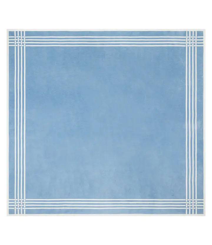 The Basketweave Blue (Fog) Family Size Blanket by ChappyWrap - The Preppy Bunny