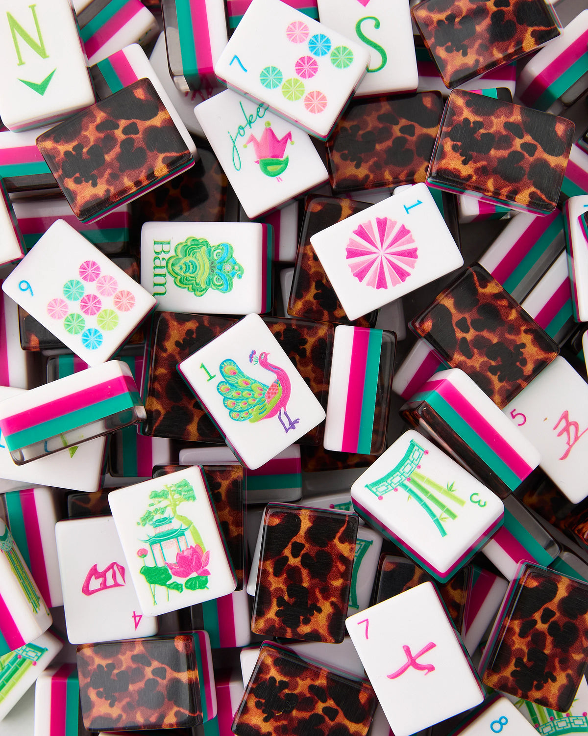 Glow Wild Mahjong Tiles - The Preppy Bunny