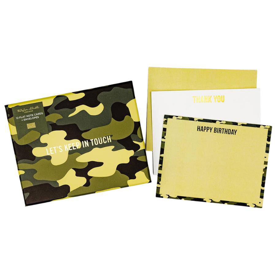 Camo/Gingham Boxed Note Cards - The Preppy Bunny