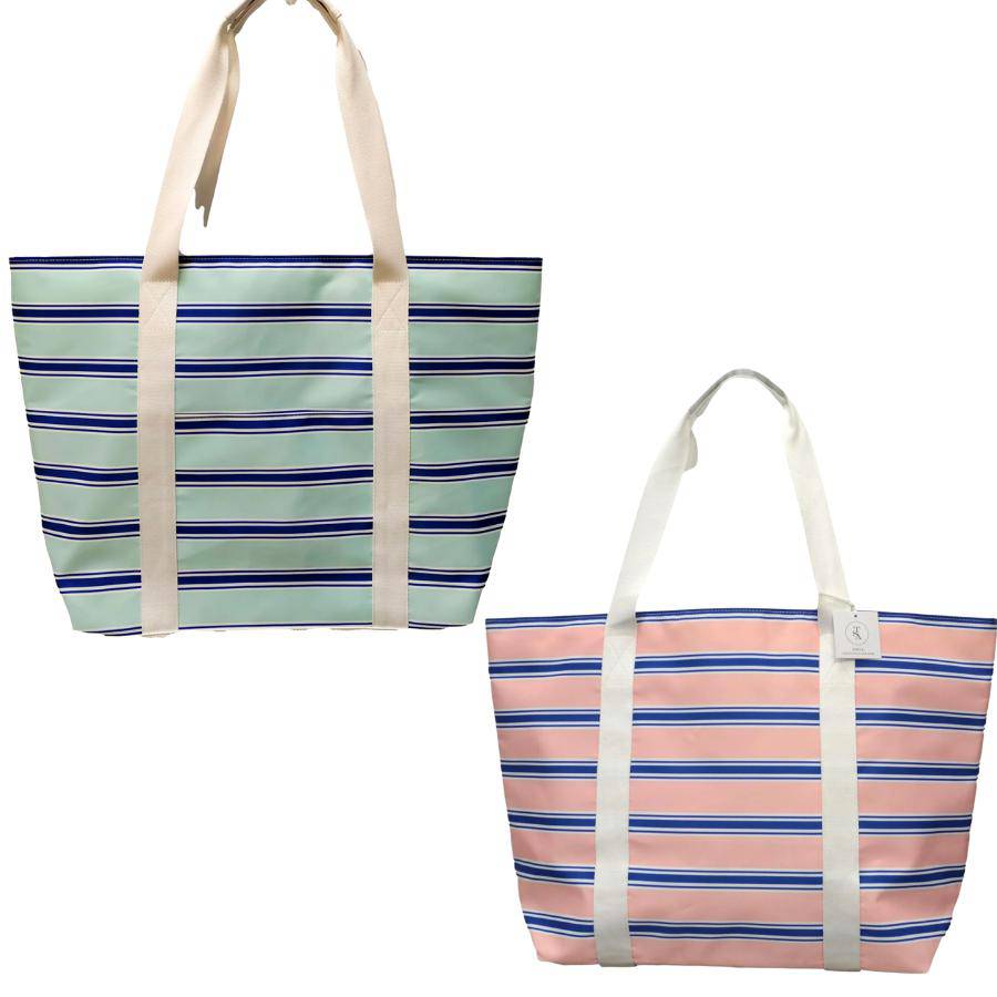 Cabana Tote - Tidal Stripe - 2 colors available - The Preppy Bunny