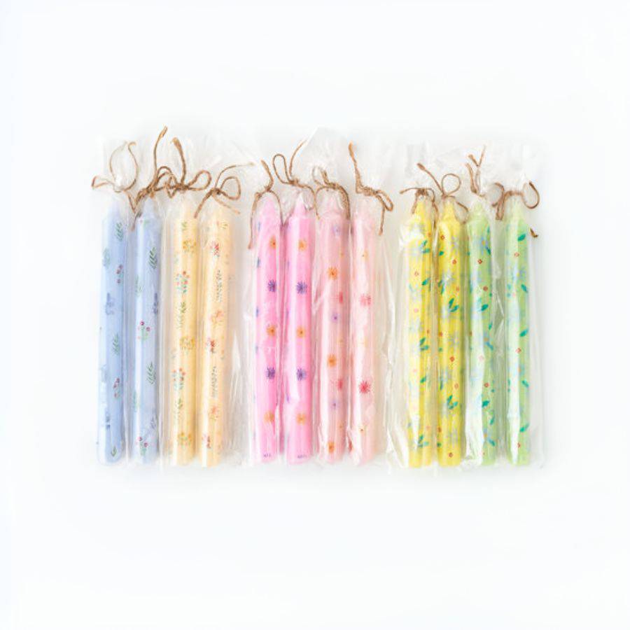 Floral Taper Candle - The Preppy Bunny