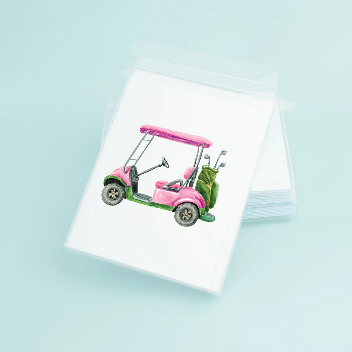 Golf Cart Boxed Note Card Set - The Preppy Bunny