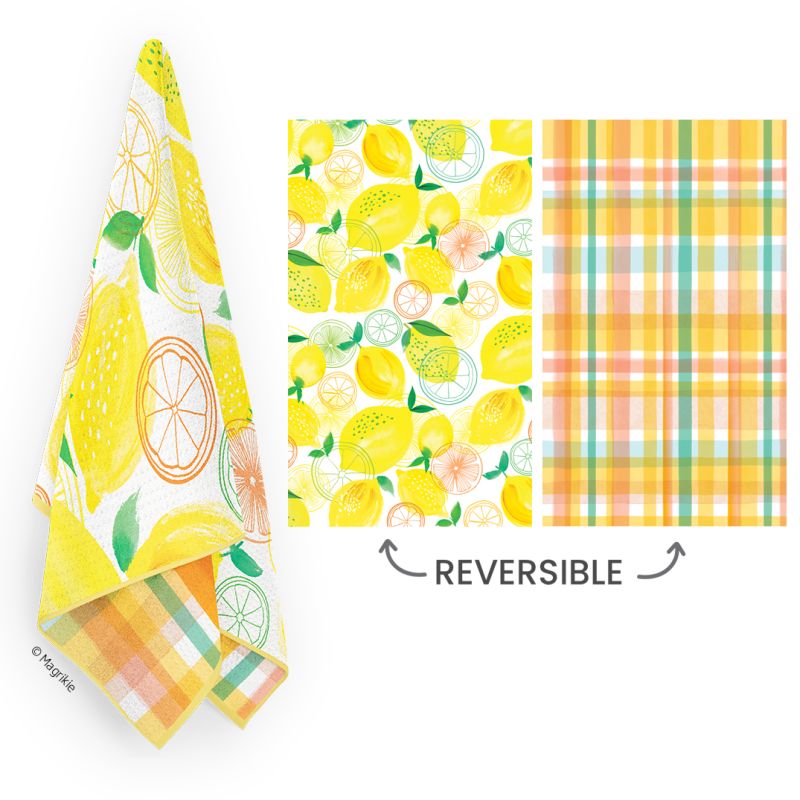 Lemon Plaid Kitchen Towel - The Preppy Bunny