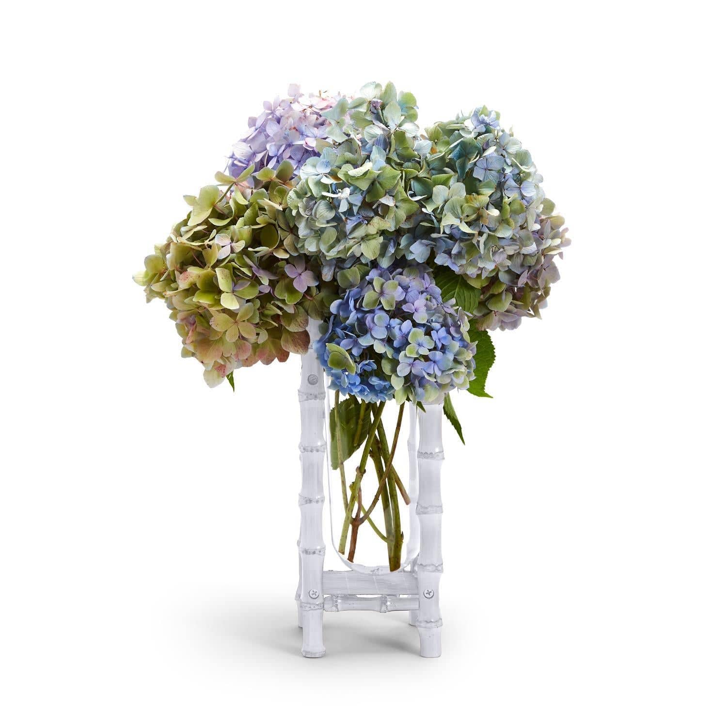 White Bamboo Vase with Glass Vessel - The Preppy Bunny