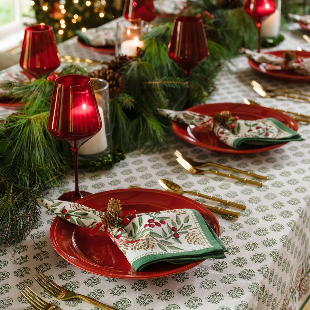 Christmas Garland Napkins - Set of 4