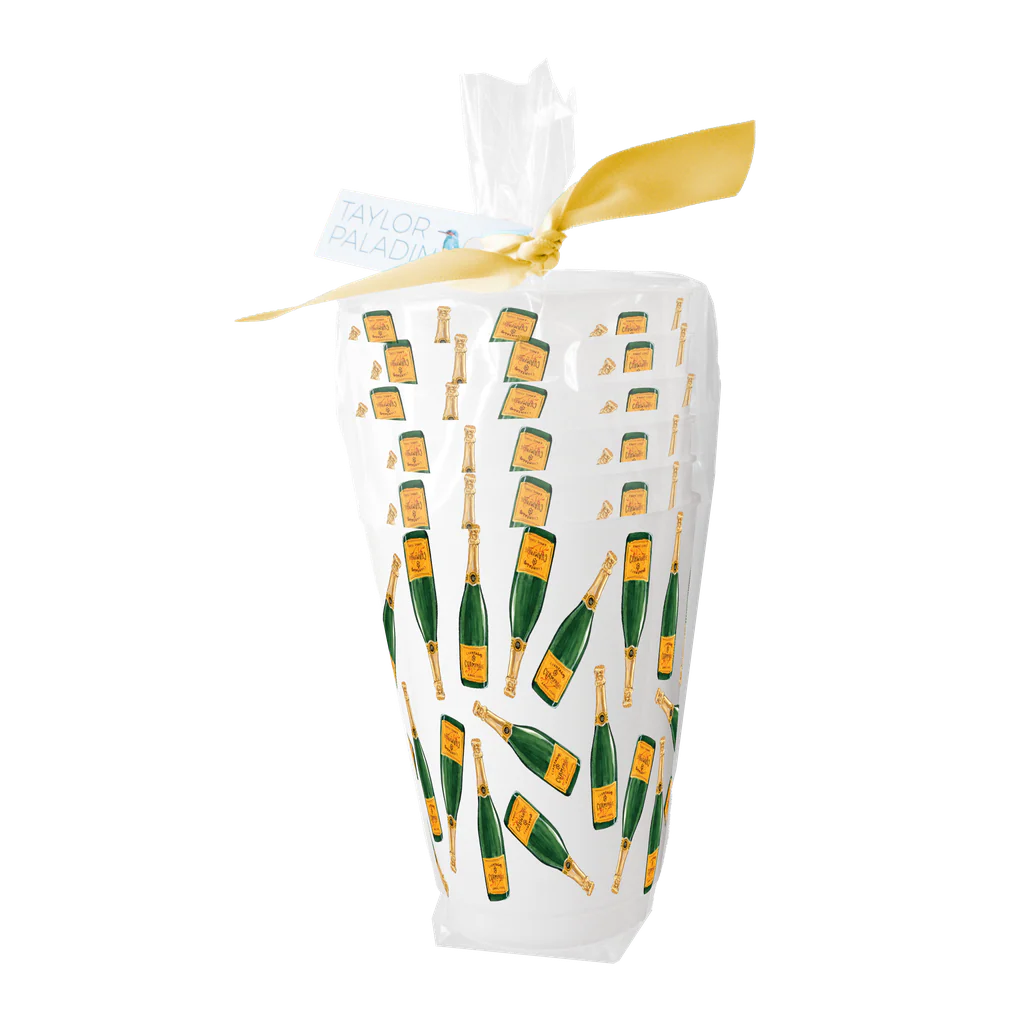 Champagne Pattern Frosted Cups - The Preppy Bunny