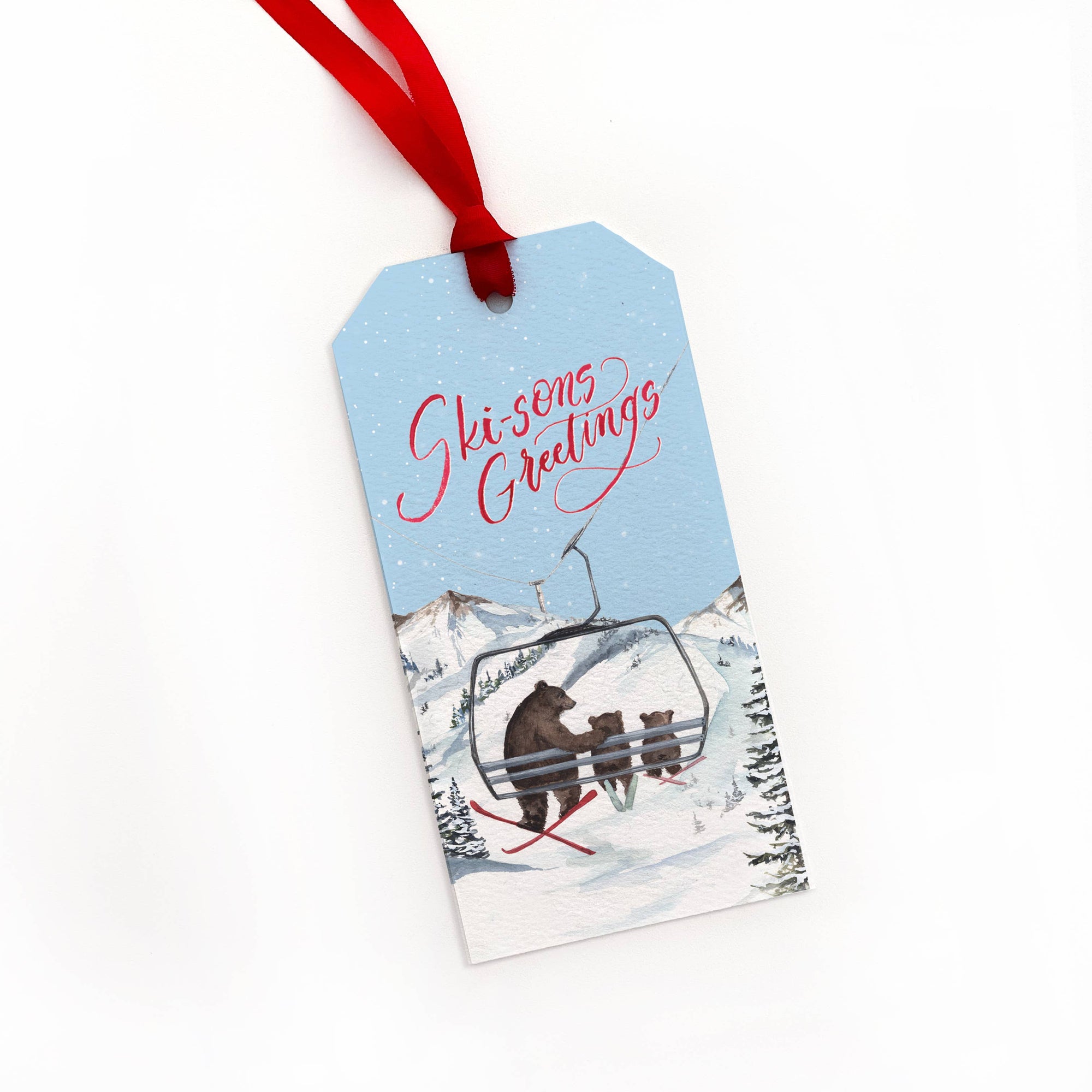 Ski-sons Greetings Gift Tags - The Preppy Bunny