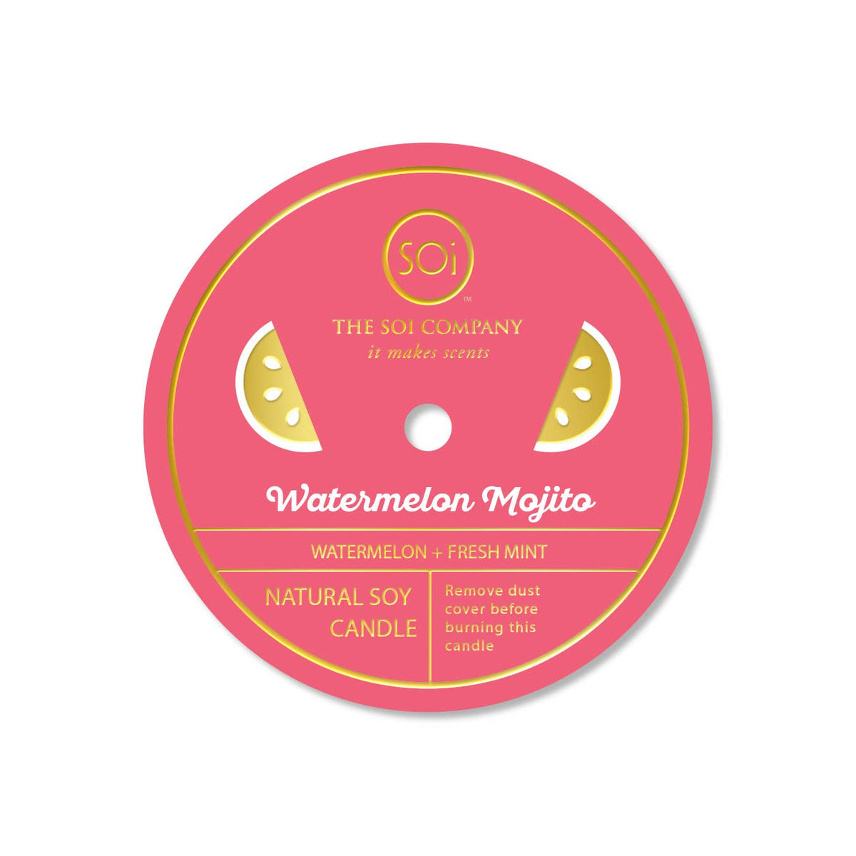 TESTER - Watermelon Mojito 12oz Green Watermelon Confetti Candle - The Preppy Bunny