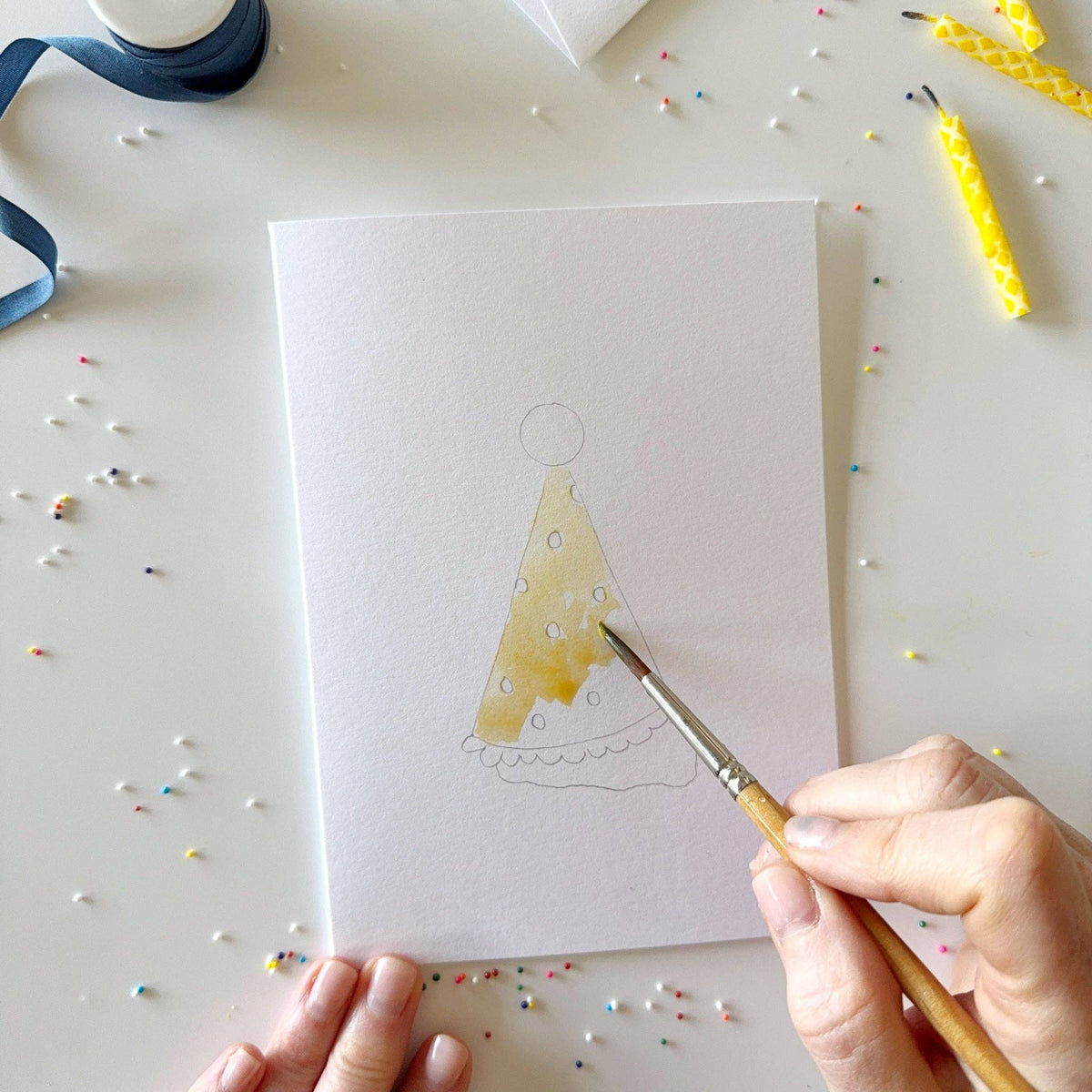 Celebrate - paintable notecards - The Preppy Bunny