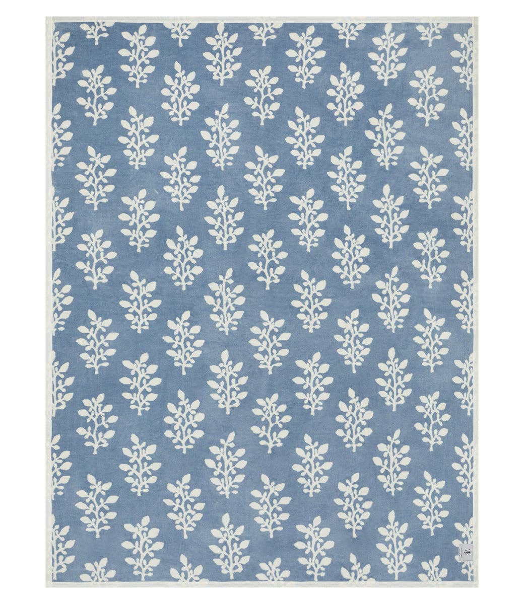 Garden Gate Blue Blanket by ChappyWrap - The Preppy Bunny
