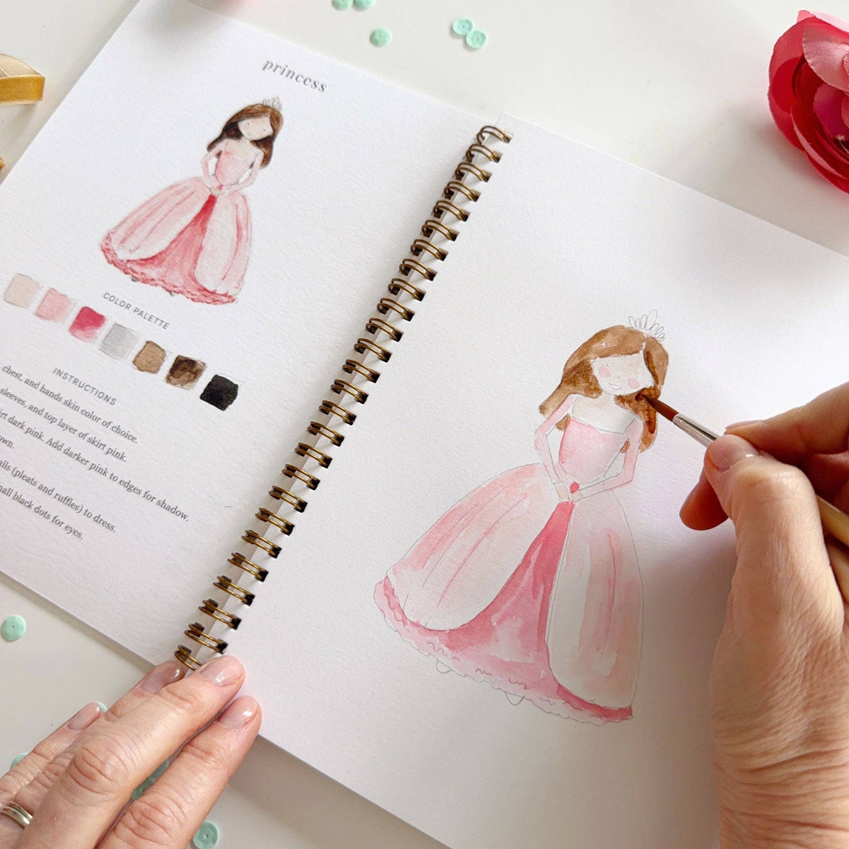 Fairytale watercolor workbook - The Preppy Bunny