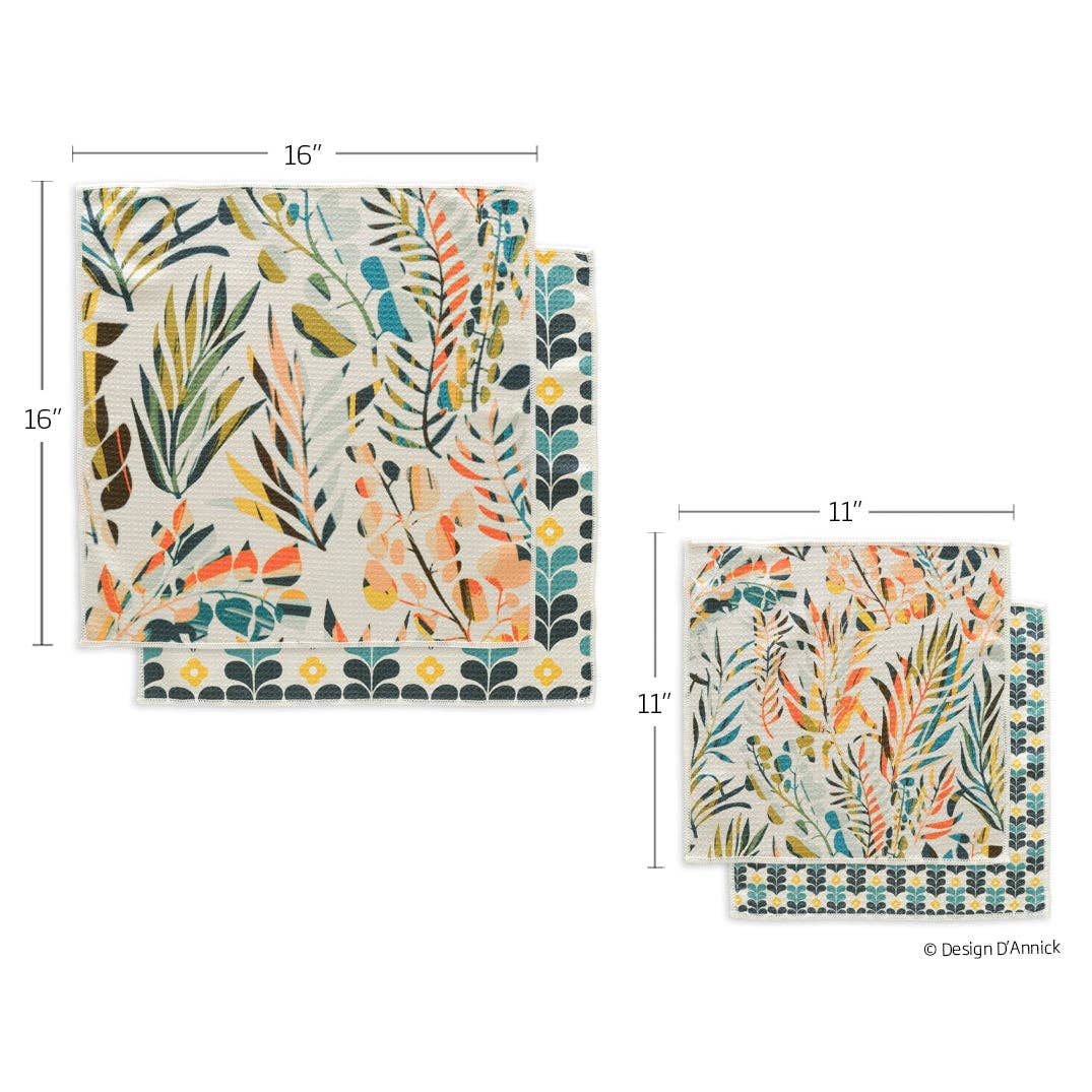 Colorful Leaves All Purpose Microfiber Towel Set - The Preppy Bunny
