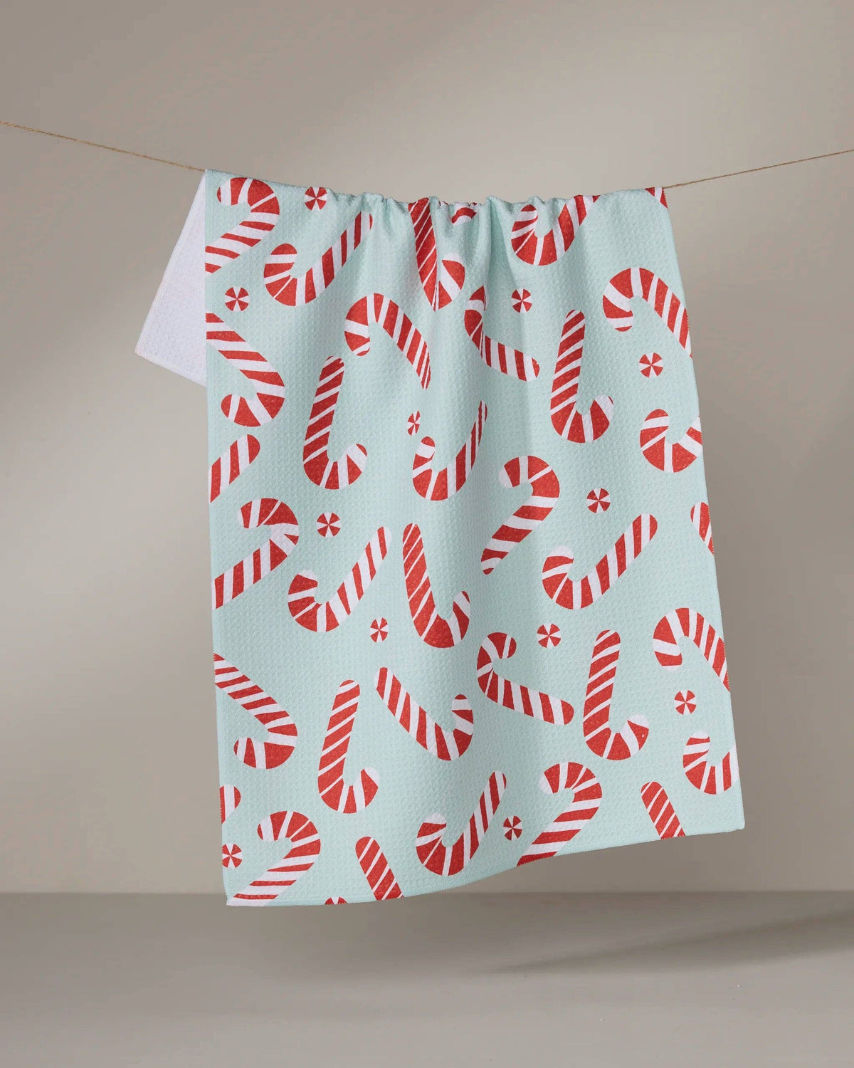 Peppermint Twist Tea Towel by Geometry