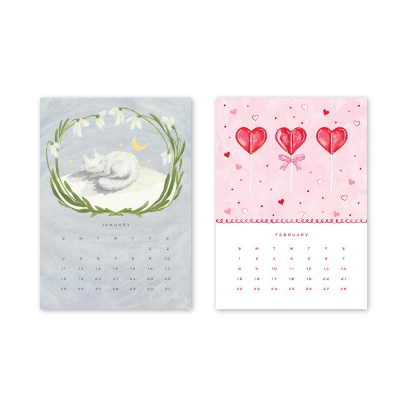2026 Desktop Calendar - Refill Only - The Preppy Bunny