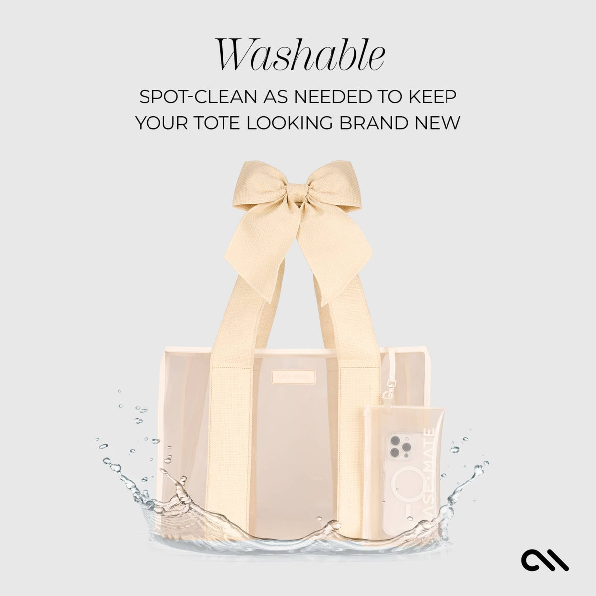 Case-Mate Ecru Raffia Bow Jelly Tote Bag - The Preppy Bunny