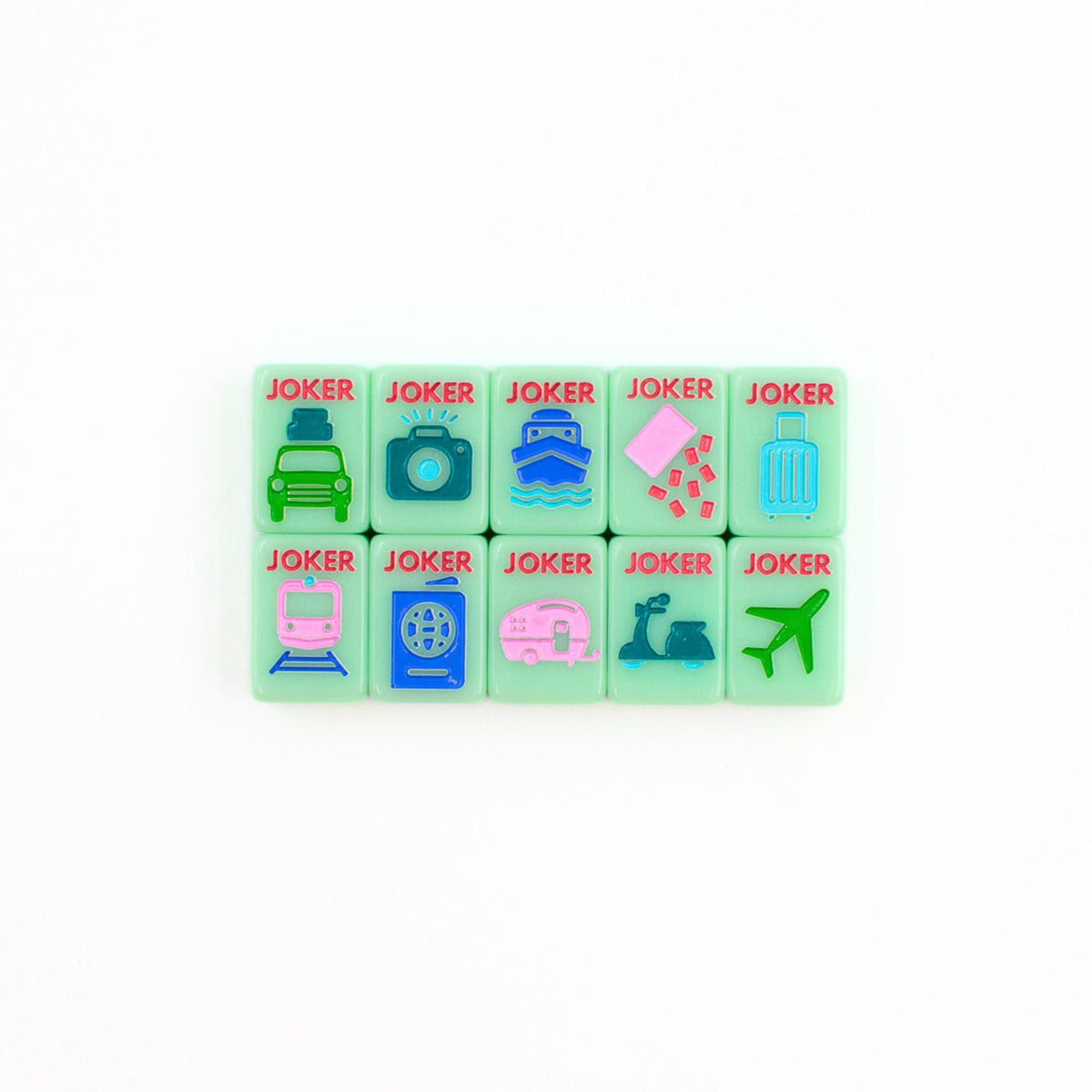 MINI TRAVEL MAHJONG  |  Mini Anywhere Series  |  Green - The Preppy Bunny