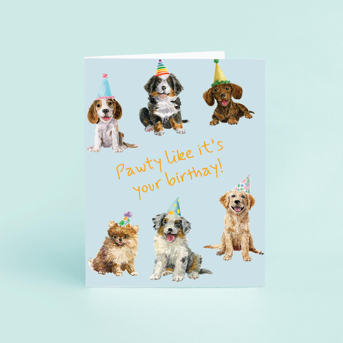 Birthday Puppies Greeting Card