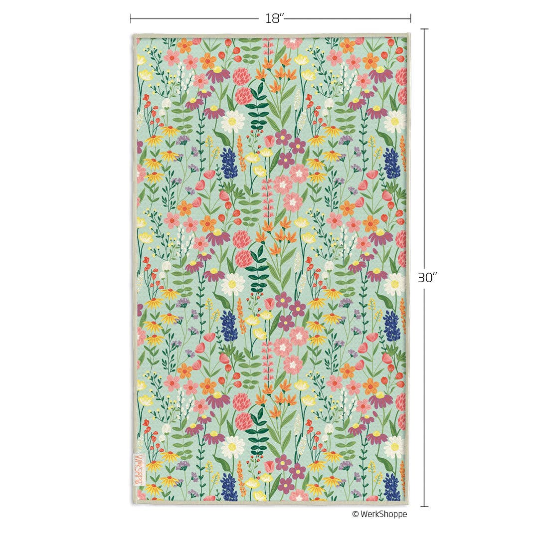 Wildflowers Microfiber Kitchen Towel - The Preppy Bunny