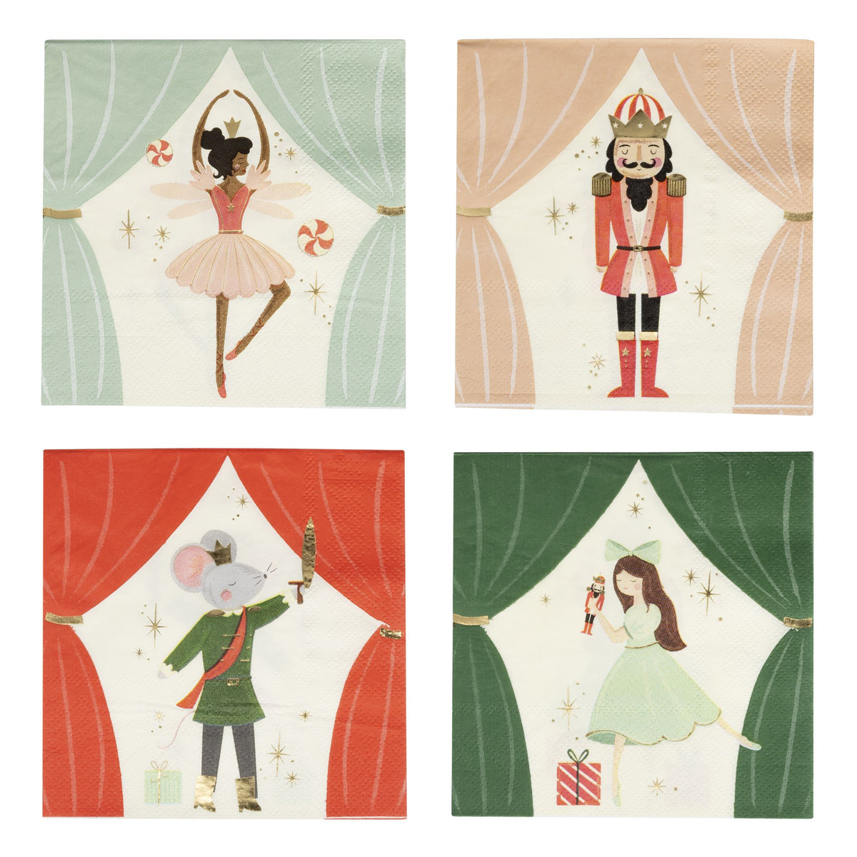 Nutcracker Paper Beverage Napkin Set