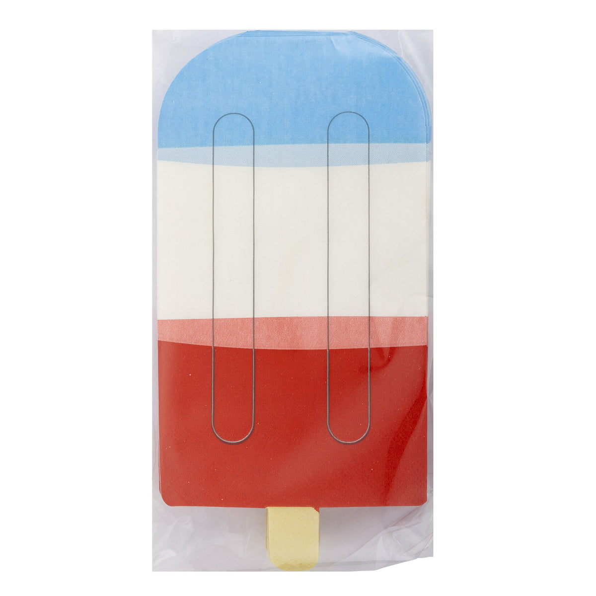 Red White Blue Ice Pop Shaped Paper Guest Napkins - The Preppy Bunny