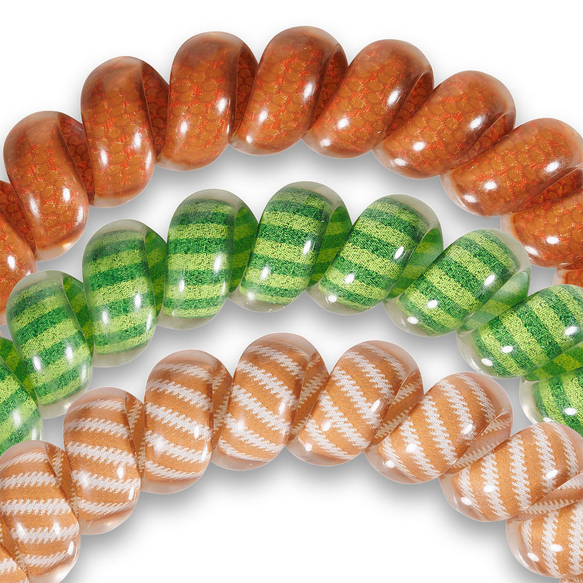 Spiral Hair Coils | Large | Football Hair Ties