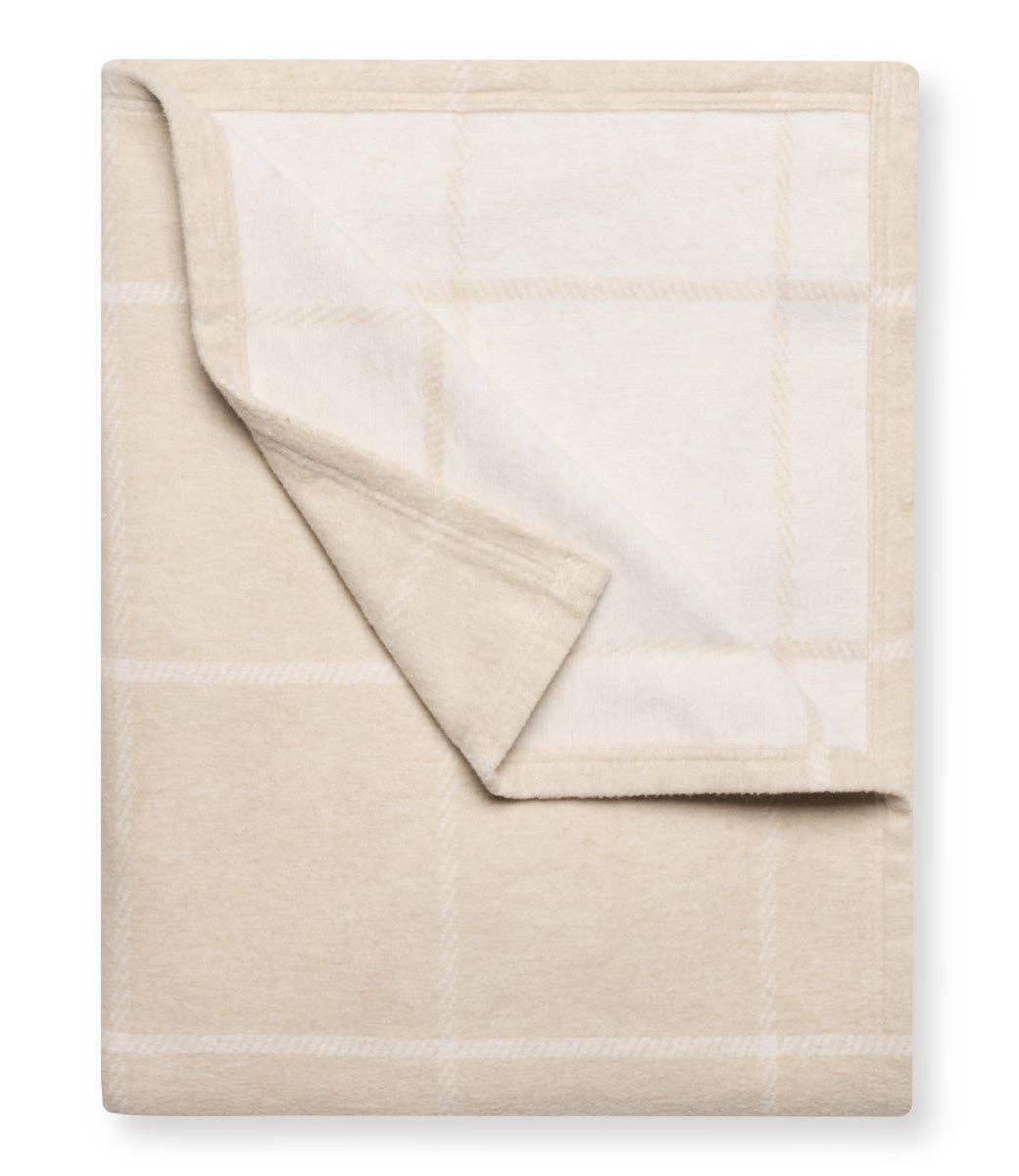 The Lightweight ChappyWrap Blanket - Windowpane Wheat - The Preppy Bunny