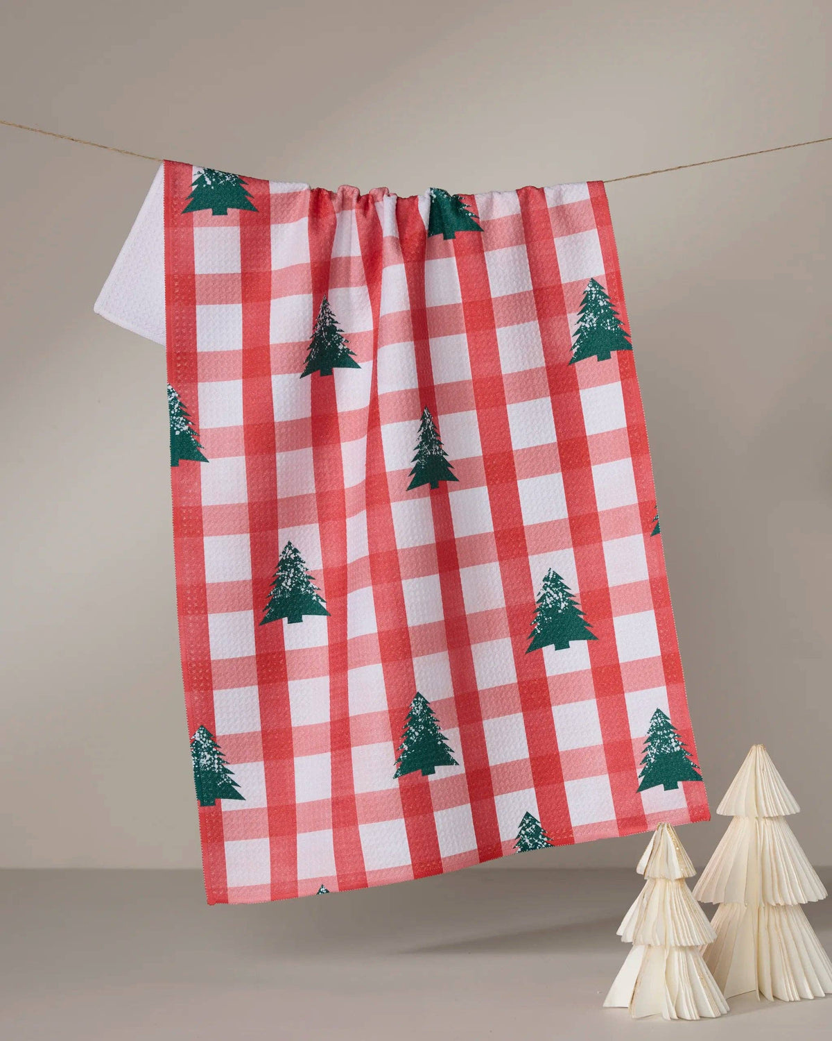 Christmas Pines Tea Towel by Geometry