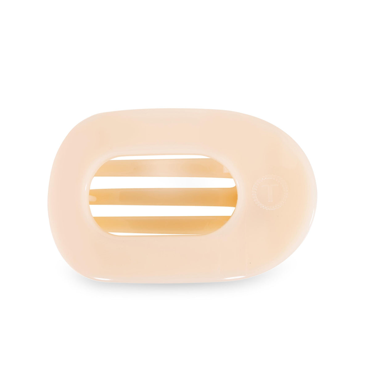Round Flat Hair Clip | Large | Almond Beige