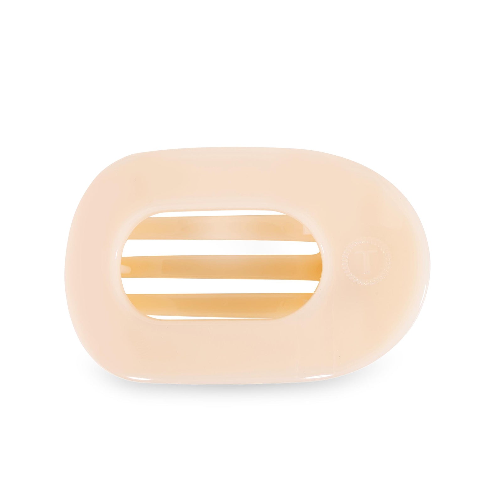 Round Flat Hair Clip | Large | Almond Beige - The Preppy Bunny
