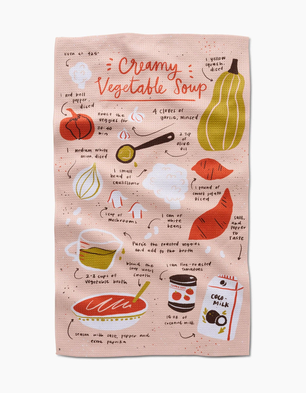 Creamy Veggie Soup Tea Towel - The Preppy Bunny